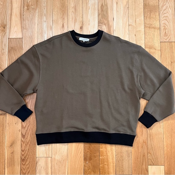 We Wore What Revolve Crewneck Sweatshirt Color Block in Kangaroo/Black Womens S - Picture 2 of 7